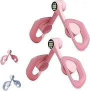Aurora Glazes Pelvic Floor Trainer, Aurora Glaze Thigh Master, Aurora Glaze Pelvic Floor Trainer, with Smart Screen Display Count, 360° Rotation, Anti Slip Design, Ergonomic Design for Women (Pink B)