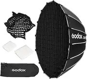 Godox QR-P90T 35.4" Quick Release Parabolic Softbox and Honeycomb Grid for Godox SL60II SL150III FV150II AD300PRO AD400PRO AD600BM SZ300R VL300 UL150II ML60 Other Bowen Mount Studio Flash Speedlite