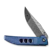 WE Knife Ezinta Frame Lock 22041-DS1 Crystalized Titanium Damasteel Knife