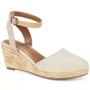 Style & Co Women Ankle Strap Espadrille Sandal Mailena Size US 8.5W White Canvas