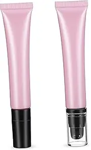 COMPUKAS 2Pcs Refillable Squeeze Tubes for Cosmetics Matte Cap Durable Lip Gloss Containers for Travel Sampling Precise Dispensing Multi Functional Use