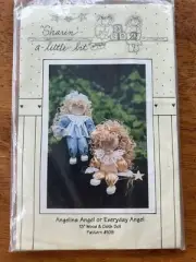 Sharin' a Little Bit Angelina Angel or Everyday 13" Wood Cloth Doll Pattern #109