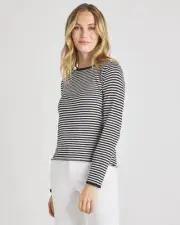 NWT Splendid Striped Grayson Crew Long Sleeve Soft Shirt L