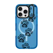 iPhone 16 Pro Impact Ring Stand Case MagSafe Compatible small cute paw prints for dogs and cats lovers