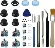 Onyehn 4pcs Analog 3D Joystick Thumbstick Replacement Parts with Screwdriver Repair Kits fit for Sony PlayStation 4 PS4 Controllers
