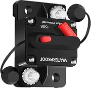 Circuit Breaker, Electronic Battery Overload Protector, Manual Reset Car Marine Trolling Motors Boat Circuit Breaker for Audio System, 12-48V