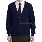 Men's Knitted Cardigan Wool Blend Long Sleeve Knitted Waistcoat Pullover Outwear