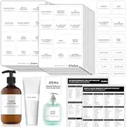 Cludoo 372 PCS Preprinted Minimalist Home Laundry Bathroom Labels for Organizing with DIY Blank Labels, Waterproof Oil Resistant Stickers for Bathroom Laundry Home Beauty Organization Supplies Labels