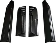 4Pcs Matte Black Car Side Door Body Molding Trim Decorative Cover Guard Plate Compatible for Navara Nissan NP300 2015-2020 Protective Strip