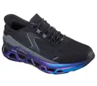 Shoes Slip Ins Skechers Black Men Mesh Air Glide Step Memory foam Lace Up 232923