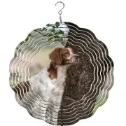 Brittany Brown Nose Dog Breed Wind Spinner, yard decoration, dog wind spinner