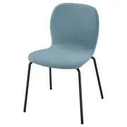 KARLPETTER chair, Gunnared light blue/Sefast black