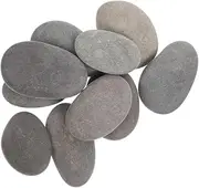 CLISPEED 20Pcs Smooth Painting Stones for DIY Crafts Natural Pebbles for Rock Painting Projects for Garden Decor Vases and Interior Decoration Compact and Easy to Store