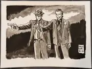Joker, Riddler, Pulp Fiction homage by Francesco Francavilla, Quentin Tarantino