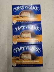 3 Boxes - Tastykake Peanut Butter Kandy Kakes Chocolate Filling Icing Cakes 8oz