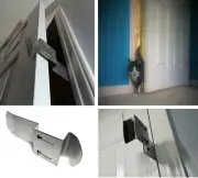 TheDoorLatch ™ Adjustable Door Latch Door Prop and Strap Baby Gate Alternative