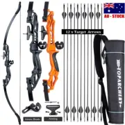 TOPARCHERY Metal Riser 54" Takedown Recurve Bow and Arrow Set for Adult Beginner