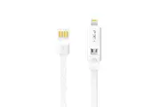 [CAB-ROC-2IN1WH] Cobblestone 2 in 1 8Pin Lightning/Micro Charge & Sync Flat cable 1m White
