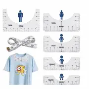 T-Shirt Alignment Rulers, 5 Pcs Tshirt Ruler Guide for HTV Vinyl Heat Transfer