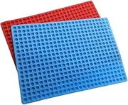 2 Pack 468 Cavity Mini Round Silicone Mold Dog Treats Pan for Cookies, ZONPEN Pet Treats Baking Mold Small Dot Cake Decoration Silicone Baking Mat Cooking Sheets with Red and Blue …