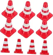 Abaodam 24pcs Miniature Traffic Cones Road Signs for Educational Play for Sand Table Decoration Learning Traffic Safety Concepts