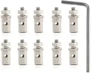 SPARKHOBBY 10/20/30/40PCS 1.3mm 1.8mm 2.1mm Push rod connector stopper metal quick adjuster and L-shaped hexagon wrench for airplane part DIY RC (10PCS 1.8mm)