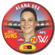 AFLW S9 Gold Coast Suns Football Club - GEE, Alana