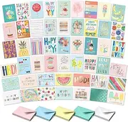 S&O - 50 Birthday Happy Birthday Cards with Envelopes and Birthday Card Assortment Box. Variety Set of Assorted Birthday Cards with Envelopes, Bulk Greeting Cards Assortment