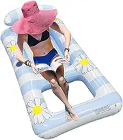 [Generic] Adult Pool Floats - Inflatable Pool Float Chair with Ergonomic | Folding Sofa for Outdoor, Holiday, Beach, Pool Edge, Garden and Integrative Water Leisure