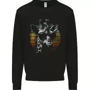 A Retro Giraffe Kids Sweatshirt Jumper