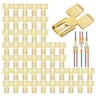 30Pcs Back Spade Connector Disconnect Electrical Two-Way Wire Terminal2956