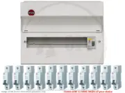 Wylex NMRS1106L Amendment 3 Metal 11 way Consumer Unit 80A 30mA RCD C/W 11 MCBs