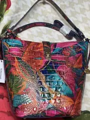 Brahmin Melbourne Collection Lush Shira Crocodile-Embossed Bucket Bag/$315