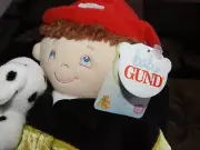 BABY GUND FLYNN Fireman & Dalmatian Stuffed Plush Toy 9" 58647 w/tag