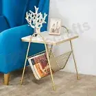 Designer Square Shape White Marble Side Table