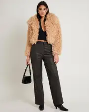 Cornelia Cropped Faux Fur Jacket