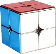 Willking Shengshou 2x2 Magnetic Speed Cube Stickerless Mirror Reflective Cube Shiny Cube Puzzle