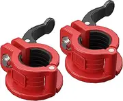 MAXRICH T Barbell Clamp 1 inch Multiple Sizes & Adjustable Weight Clips for Barbell Quick Release Barbell Clips|Barbell Collar Bar Locks for Weight Lifting (Red+BLACK)