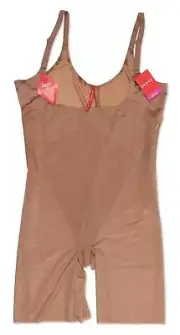 SPANX Thinstincts 2.0 Open-Bust Midthigh Bodysuit Cafe Au Lait 1X - Regular