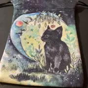 Small Drawstring Bag Cat