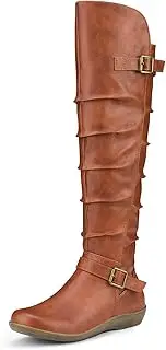 [SUEDI] Women's Thigh High Boots Slouchy Over The Knee Boots Fall Flat Tall Boots For Women With Zipper