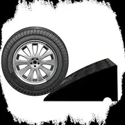 OUKEJNM Driveway Curb Ramps 3" 4" 5" Rise Threshold Ramp Rubber Wheelchair Ramp Entry Ramp for Sidewalk Lawn Mower Cars Wheelchairs Pet Mobility ﻿(Black,1.6" Rise/4cm)