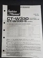 Pioneer CT-W330/CT-W330-S Double Cassette Deck Service Manual
