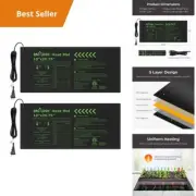 Seed Starter Heating Mat 10" x 20.75" Hydroponic Heat Pad for Germination, Cloni