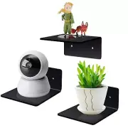 3 Pack Small Acrylic Adhesive Wall Shelves Mini Floating Display Ledges