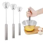 Stainless Steel Semi-Automatic Whisk Multi-size Rotary Whisk Blender Kitchen