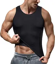 [TAILONG] Compression Shirts for Men Shapewear Slimming Body Shaper Waist Trainer Vest Workout Tank Tops Abdomen Undershirts