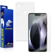 ArmorSuit Google Pixel 3 XL Screen Protector + White Carbon Fiber Skin USA