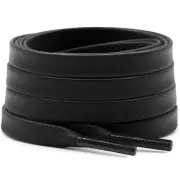 Flat PU Leather Laces Waterproof Shoelaces for Sneakers Boot 2 Pair Black 39 ...