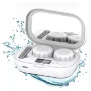 Ultrasonic Contact Lens Cleaner Machine with LED Display Mirror Rechargeable